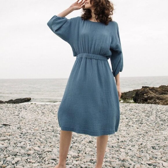 Beaumont Organic Dresses & Skirts - Beaumont Organic Ezili Organic Cotton Dress Pewter Small